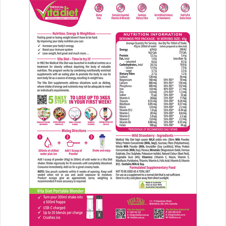 Wild Strawberry Shake 18 Serve Pouch